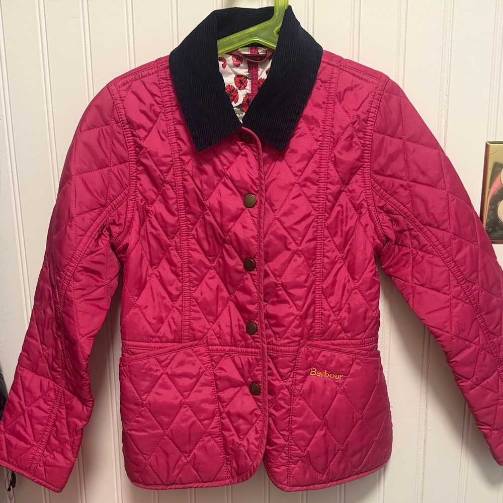 Barbour Kids Fuchsia Quilted Puffer Jacket